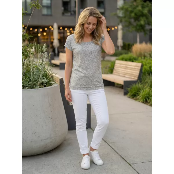  Damen-T-Shirt mit kurzen Ärmeln SAM 73 CINDY WT 859 HELLGRAU 