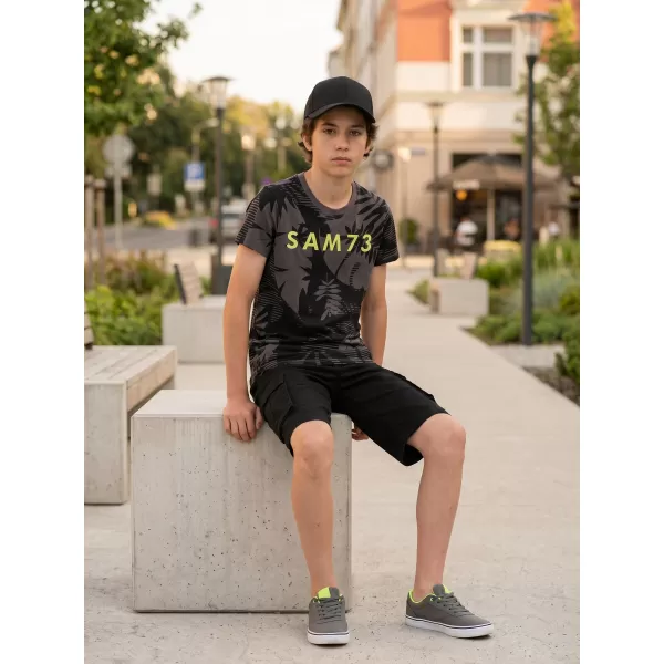  Boy T -Shirt mit kurzen Ärmeln SAM 73 THEODORE BT 563 SCHWARZ 