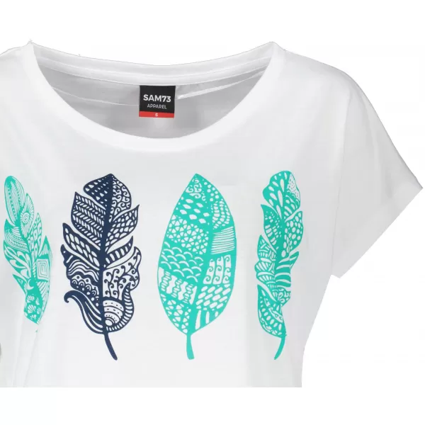  Frauen t -Shirt mit kurzen Ärmeln SAM 73 PENELOPE WT 861 WEIß 