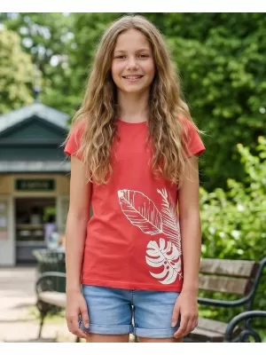 Mädchen-T-Shirt mit kurzen Ärmeln SAM 73 STEPHANIE GT 562 LEUCHTEND ROSA