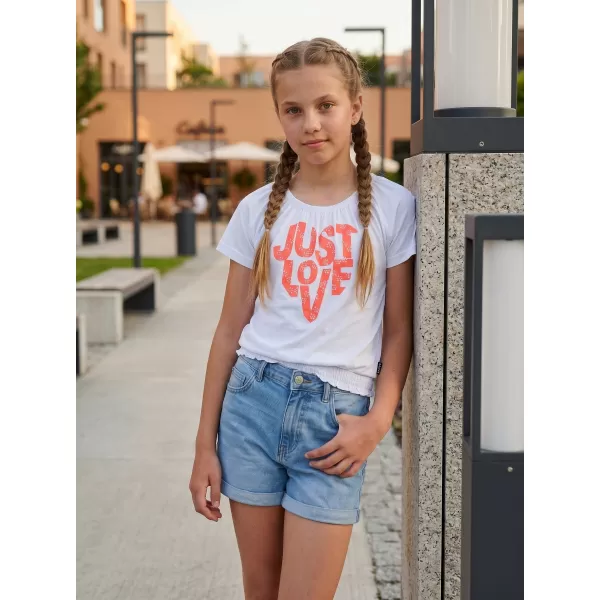  Mädchen-T-Shirt mit kurzen Ärmeln SAM 73 JAYLENE GT 565 WEIß 