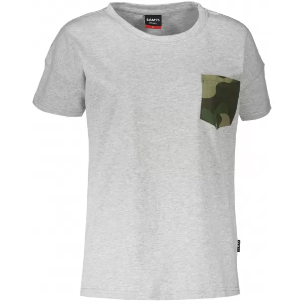  Damen-T-Shirt mit kurzen Ärmeln SAM 73 MARIE WT 848 HELLGRAU 