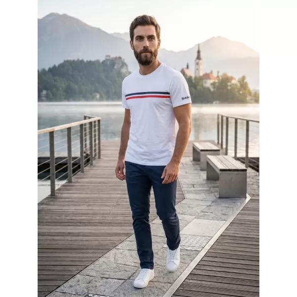  Herren t -Shirt mit kurzen Ärmeln SAM 73 LARRY MT 803 WEIß 
