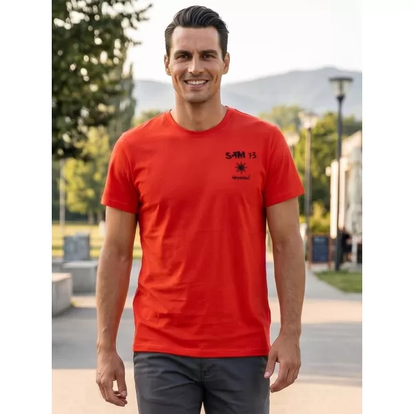  Herren-T-Shirt mit kurzen Ärmeln SAM 73 TERENCE MT 797 ROT 