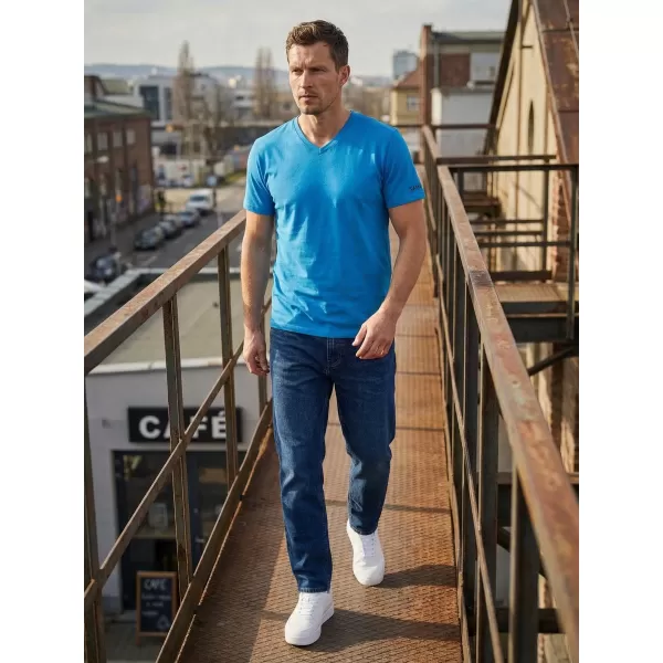  Herren-T-Shirt mit kurzen Ärmeln SAM 73 LEONARD MT 793 LEUCHTEND BLAU 