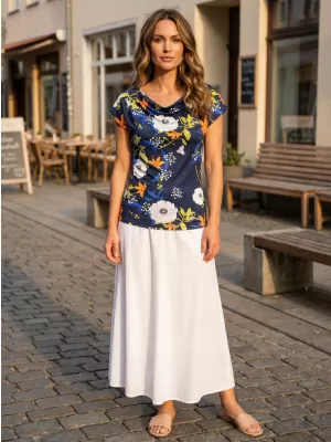 Damen-T-Shirt KIXMI NANCY DUNKELBLAU