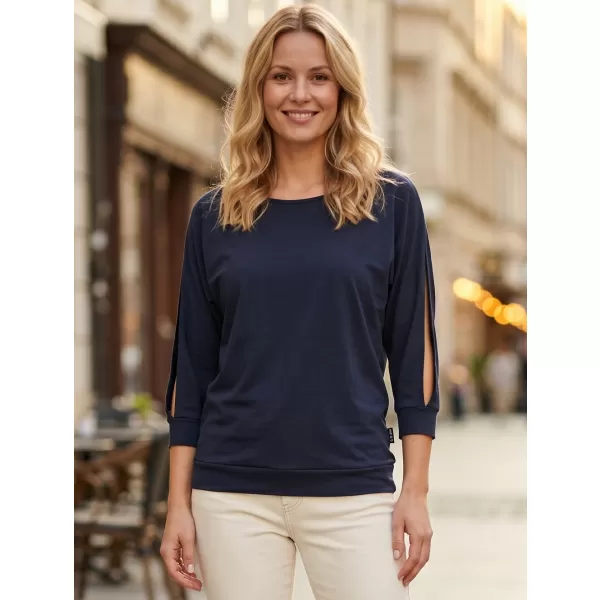  Damen-T-Shirt mit 3/4-Ärmeln SAM 73 VIVIAN WT 863 DUNKELBLAU 