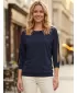 Damen-T-Shirt mit 3/4-Ärmeln SAM 73 VIVIAN WT 863 DUNKELBLAU
