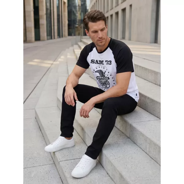  Herren-T-Shirt mit kurzen Ärmeln SAM 73 JORDAN MT 805 WEIß 