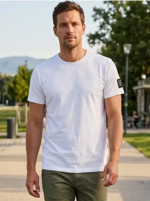 Herren-T-Shirt mit kurzen Ärmeln SAM 73 FREDDIE MT 791 WEIß