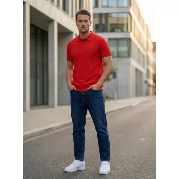  Herren-T-Shirt mit Kragen SAM 73 HENRY MT 788 ROT-ORANGE 