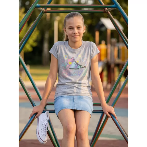  Mädchen-T-Shirt mit kurzen Ärmeln SAM 73 URSULA GT 563 HELLGRAU 
