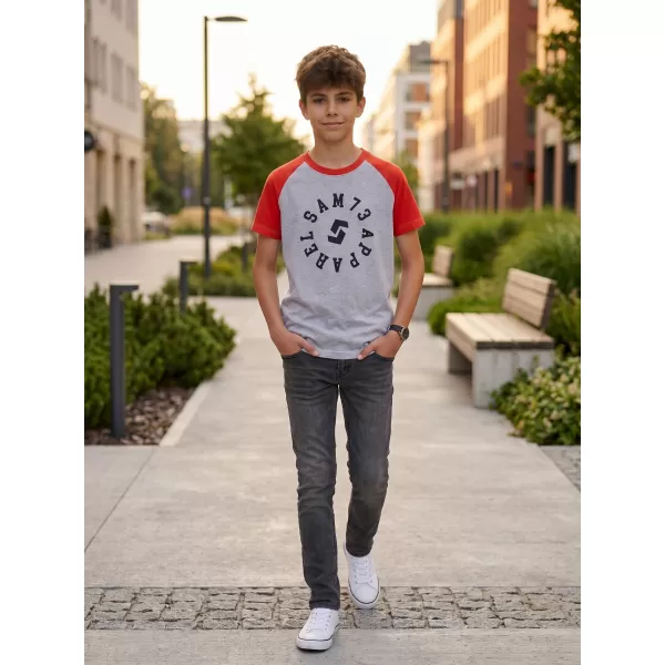  Jungen-T-Shirt mit kurzen Ärmeln SAM 73 RICHARD BT 558 HELLGRAU 