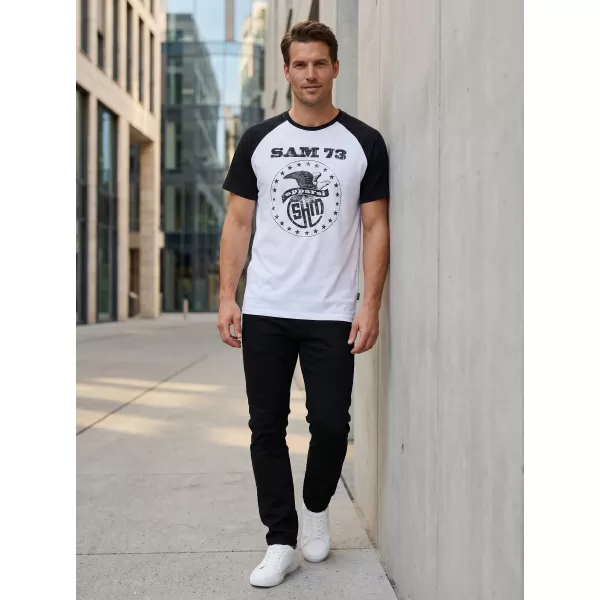  Herren-T-Shirt mit kurzen Ärmeln SAM 73 JORDAN MT 805 WEIß 