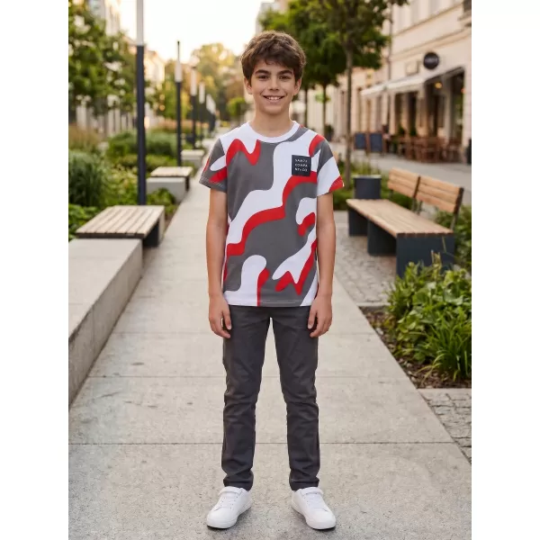  Jungen-T-Shirt mit kurzen Ärmeln SAM 73 OSCAR BT 555 ROT 
