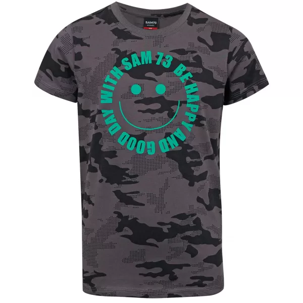  Jungen-T-Shirt mit kurzen Ärmeln SAM 73 KELVIN BT 560 SCHWARZ 