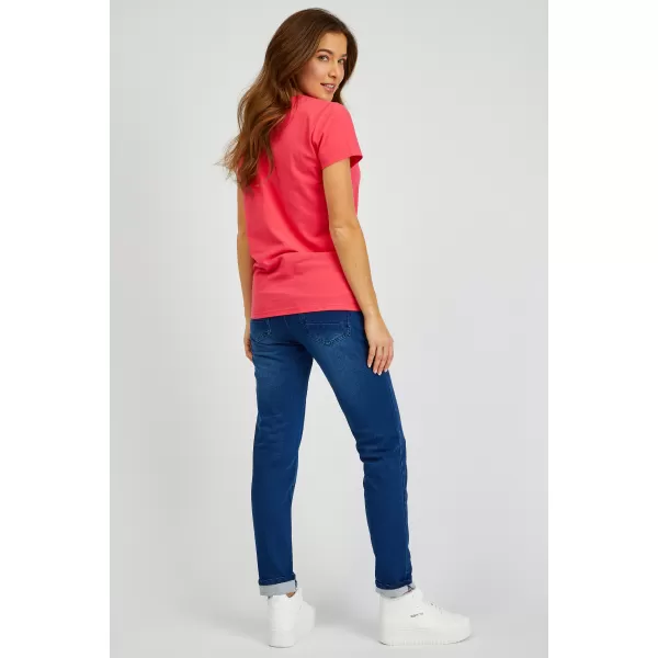  Damen-T-Shirt mit kurzen Ärmeln SAM 73 BETHANY WT 846 LEUCHTEND ROSA 