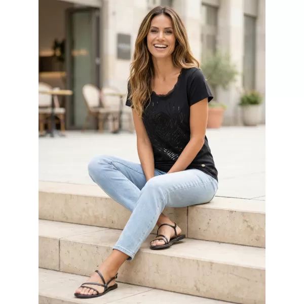  Damen-T-Shirt KIXMI NISSA SCHWARZ 