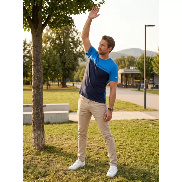  Herren t -Shirt mit kurzen Ärmeln SAM 73 MALCOLM MT 800 HELLBLAU 