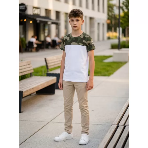  Jungen-T-Shirt mit kurzen Ärmeln SAM 73 MOSES BT 556 WEIß 