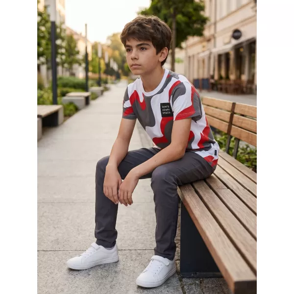  Jungen-T-Shirt mit kurzen Ärmeln SAM 73 OSCAR BT 555 ROT 