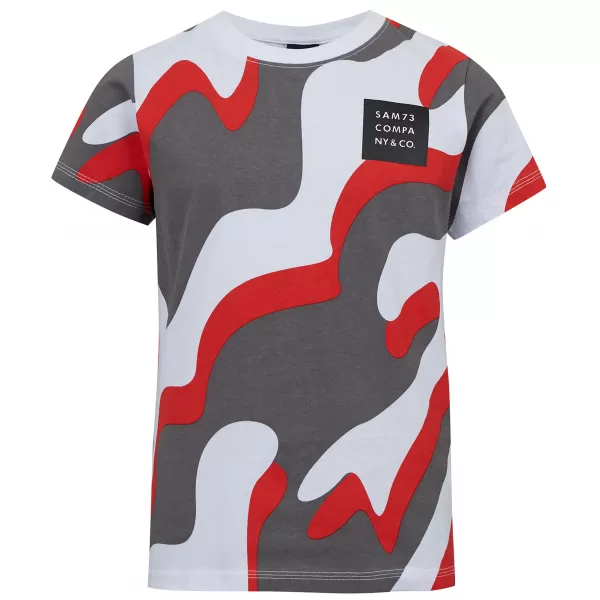  Jungen-T-Shirt mit kurzen Ärmeln SAM 73 OSCAR BT 555 ROT 