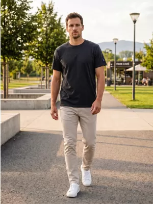 Herren t -Shirt mit kurzen Ärmeln SAM 73 FREDDIE MT 791 SCHWARZ