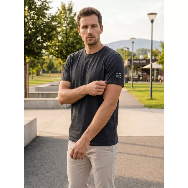  Herren t -Shirt mit kurzen Ärmeln SAM 73 FREDDIE MT 791 SCHWARZ 