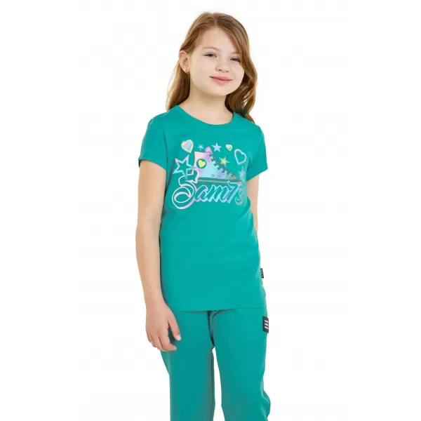  Mädchen-T-Shirt mit kurzen Ärmeln SAM 73 URSULA GT 563 NEONGRÜN 