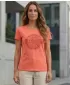 Damen-T-Shirt mit kurzen Ärmeln SAM 73 DEBORAH WT 845 HELLORANGE