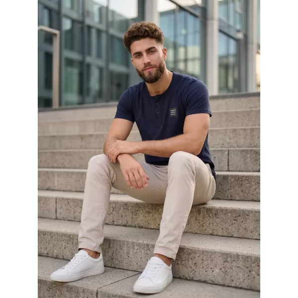  Herren-T-Shirt mit kurzen Ärmeln SAM 73 GIDEON MT 804 DUNKELBLAU 