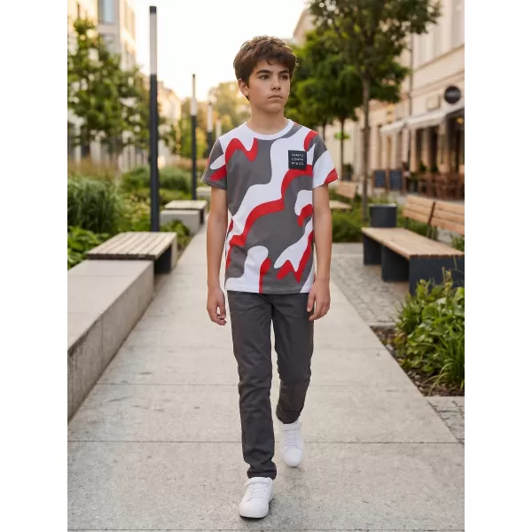  Jungen-T-Shirt mit kurzen Ärmeln SAM 73 OSCAR BT 555 ROT 