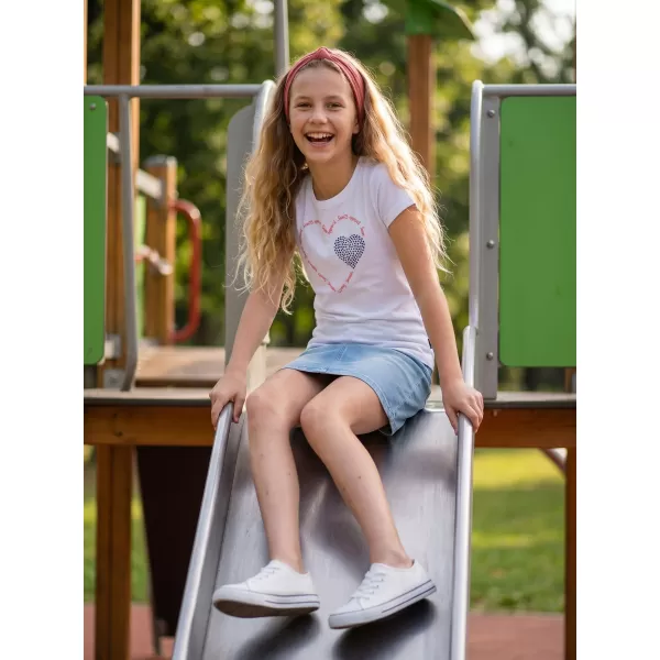  Mädchen-T-Shirt mit kurzen Ärmeln SAM 73 ALAINA GT 564 WEIß 