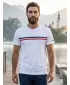 Herren t -Shirt mit kurzen Ärmeln SAM 73 LARRY MT 803 WEIß