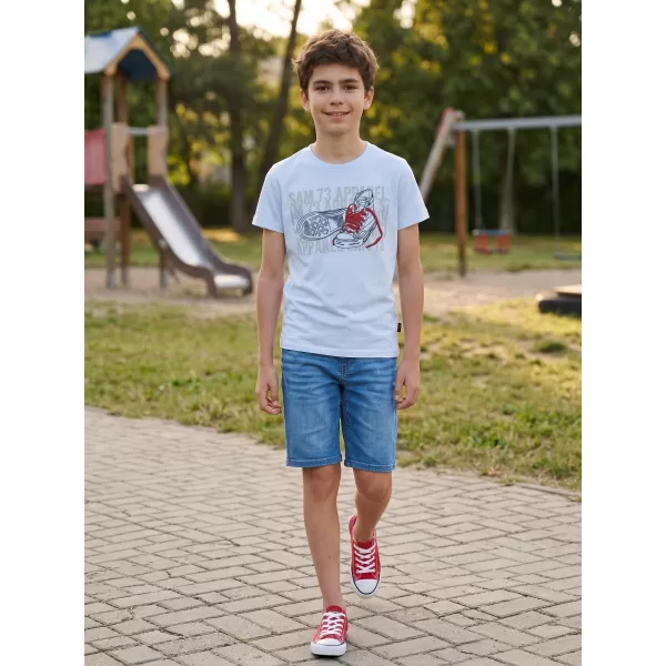  Jungen-T-Shirt mit kurzen Ärmeln SAM 73 PETER BT 562 WEIß 