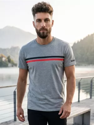 Herren-T-Shirt mit kurzen Ärmeln SAM 73 LARRY MT 803 GRAU