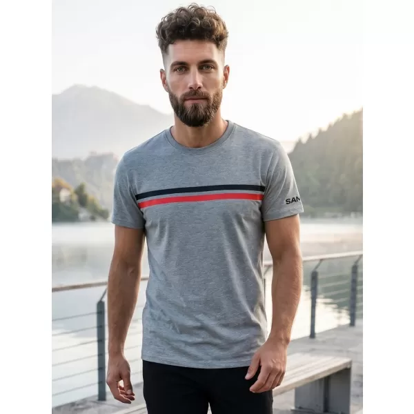  Herren-T-Shirt mit kurzen Ärmeln SAM 73 LARRY MT 803 GRAU 