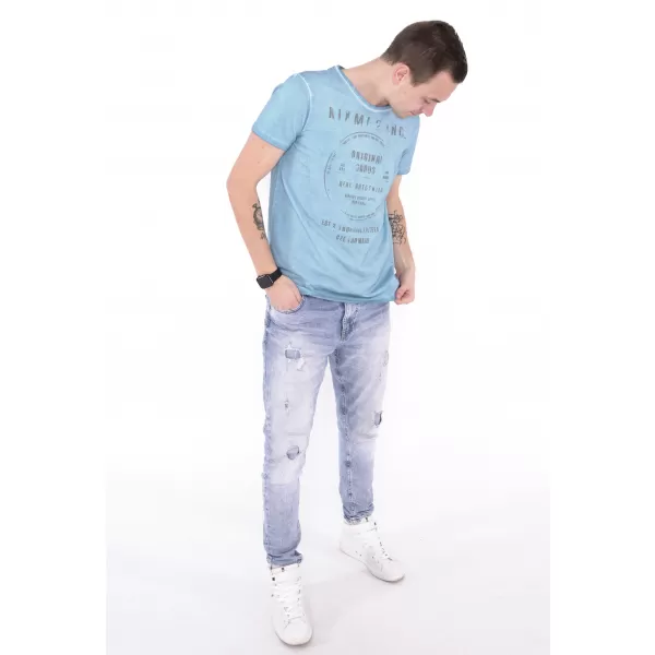  Herren-T-Shirt KIXMI NAVIN BLAU 