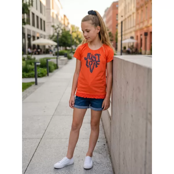  Mädchen-T-Shirt mit kurzen Ärmeln SAM 73 JAYLENE GT 565 HELLORANGE 