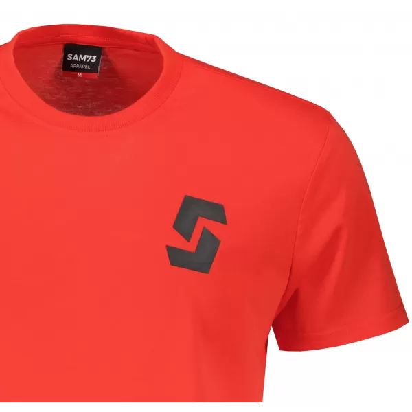 Herren-T-Shirt mit kurzen Ärmeln SAM 73 DOUGALL MT 801 ROT 
