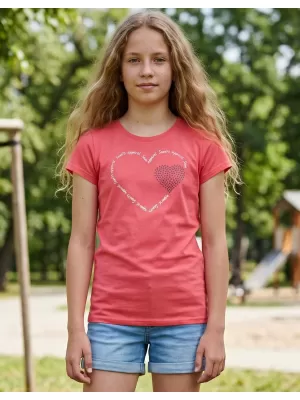 Mädchen-T-Shirt mit kurzen Ärmeln SAM 73 ALAINA GT 564 LEUCHTEND ROSA