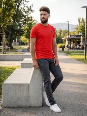 Herren-T-Shirt mit kurzen Ärmeln SAM 73 DOUGALL MT 801 ROT