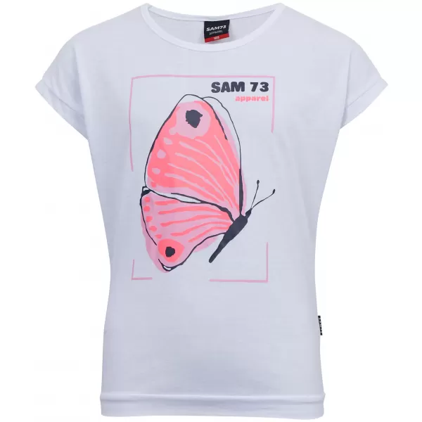  Mädchen-T-Shirt mit kurzen Ärmeln SAM 73 AVERIE GT 566 WEIß 
