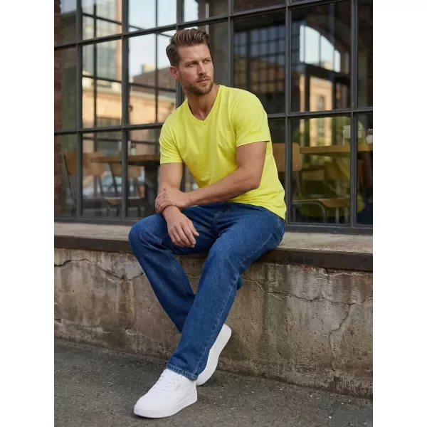  Herren-T-Shirt mit kurzen Ärmeln SAM 73 LEONARD MT 793 HELLGELB 