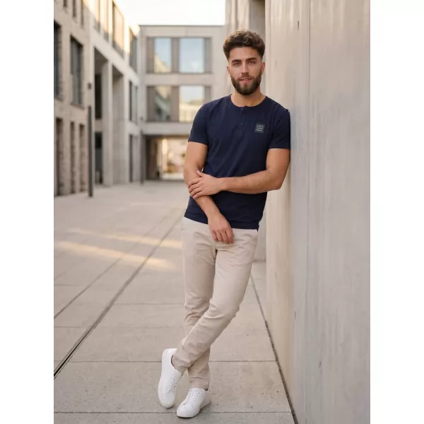  Herren-T-Shirt mit kurzen Ärmeln SAM 73 GIDEON MT 804 DUNKELBLAU 
