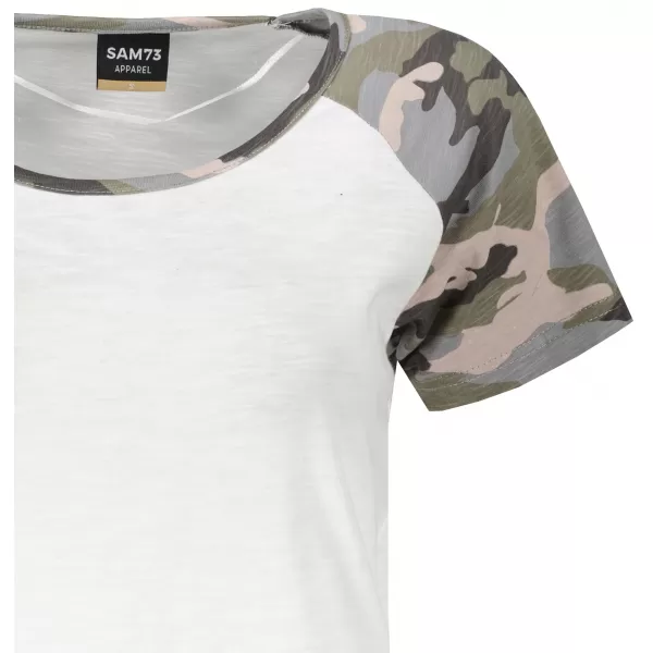  Damen-T-Shirt mit kurzen Ärmeln SAM 73 ROSE WT 850 WEIß 