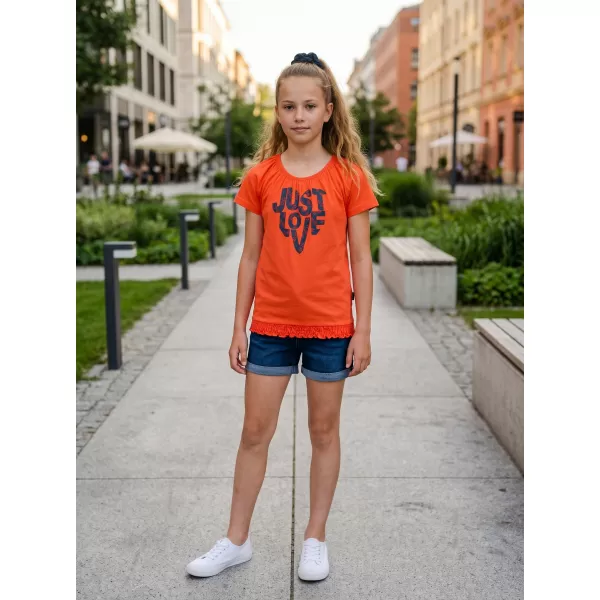  Mädchen-T-Shirt mit kurzen Ärmeln SAM 73 JAYLENE GT 565 HELLORANGE 