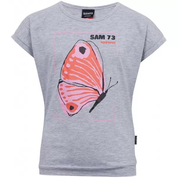  Mädchen-T-Shirt mit kurzen Ärmeln SAM 73 AVERIE GT 566 HELLGRAU 