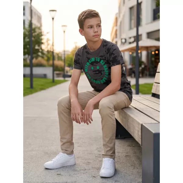  Jungen-T-Shirt mit kurzen Ärmeln SAM 73 KELVIN BT 560 SCHWARZ 