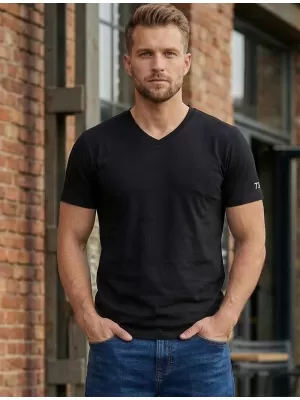 Herren-T-Shirt mit kurzen Ärmeln SAM 73 LEONARD MT 793 SCHWARZ